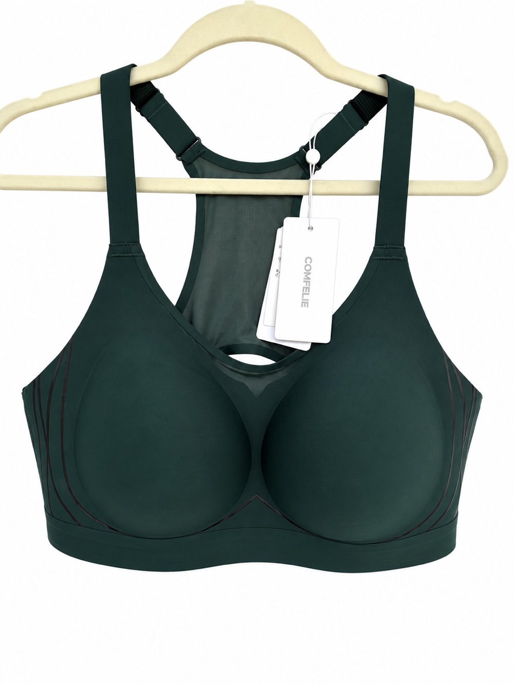 Comfort-fit High Support Sports Bra in Deep Green